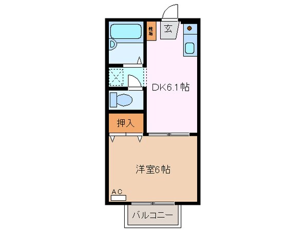 日永駅 徒歩7分 1階の物件間取画像